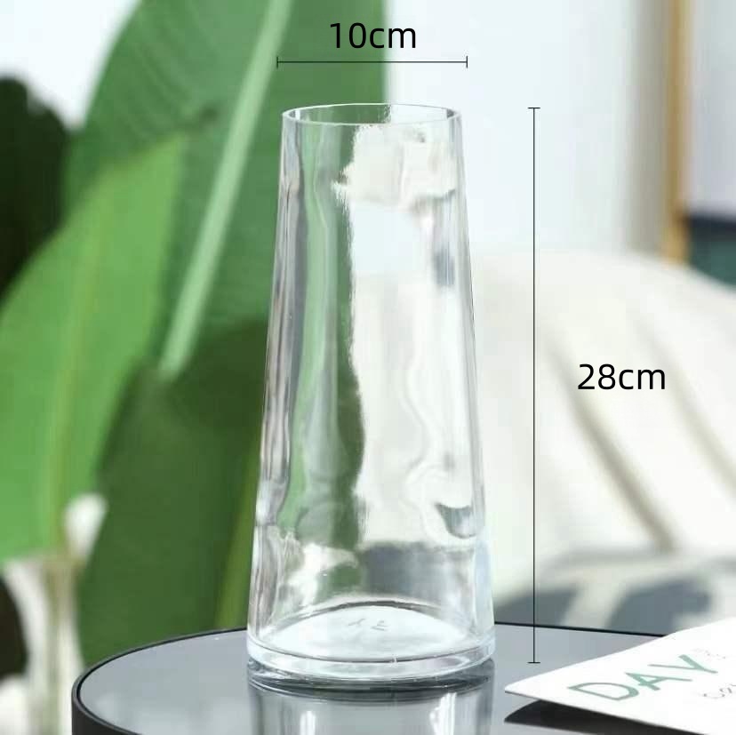 Nordic creativo Luz de lujo florero de cristal Hotel B & B decoración ins feng shui Rose Lily florero de alto sentido