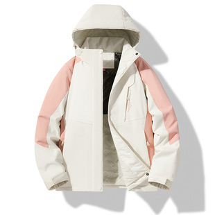 Embroidered Graphene Quality Explosions Men's Autumn and Winter fleece-lined Thickened Warm Cotton Coat Windproof and Waterproof