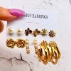 Black earrings, set, 2023, suitable for import, 6 pair