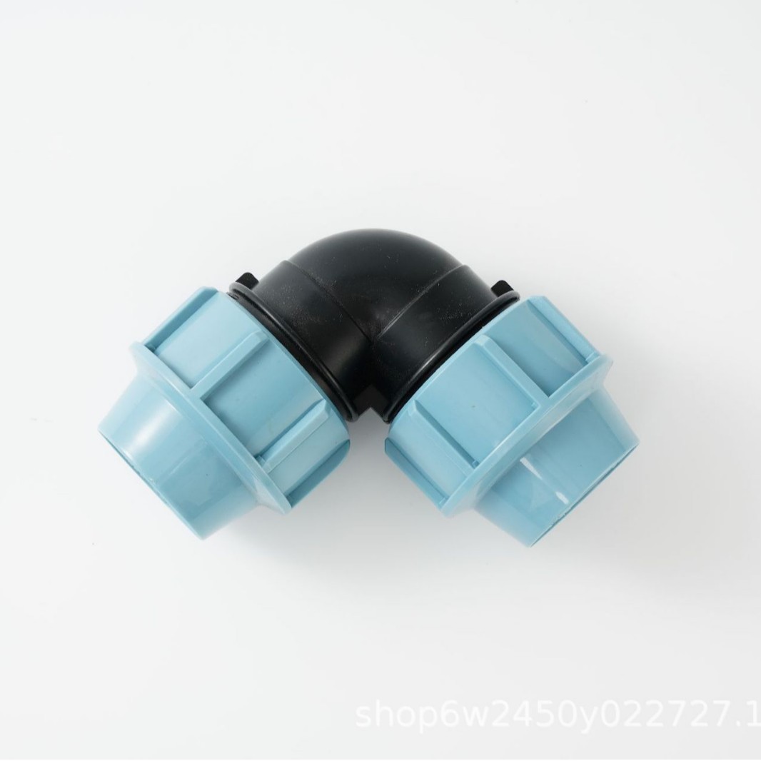Codo de conexión rápida de PE Codo de conexión rápida Accesorios de tubería de riego de ahorro de agua agrícola Accesorios de codo de conexión rápida Jardín