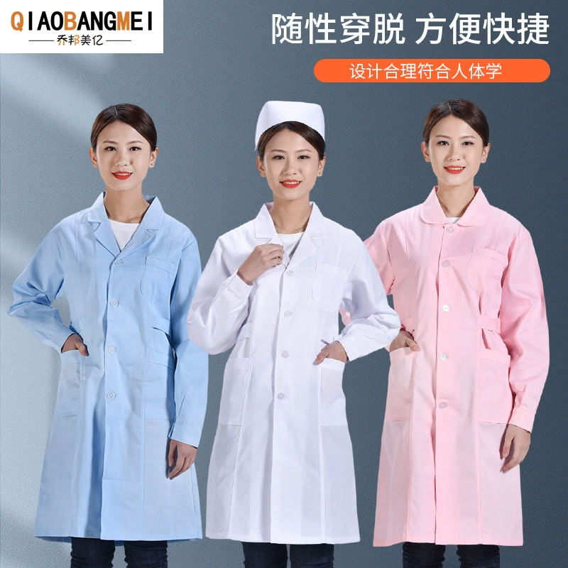 Фабрика спот оптовая полиэстер карточка медсестра одежда женская медицинская рабочая одежда аптека лабораторный халат больница одежда медсестры