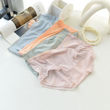B111 2021春夏新款貼身舒適少女中腰冰絲內褲女