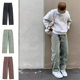 American Retro B136 Washed and Distressed Heavyweight vintage Double Knee Logging Pants for Men and Women Loose B01 Casual Pants