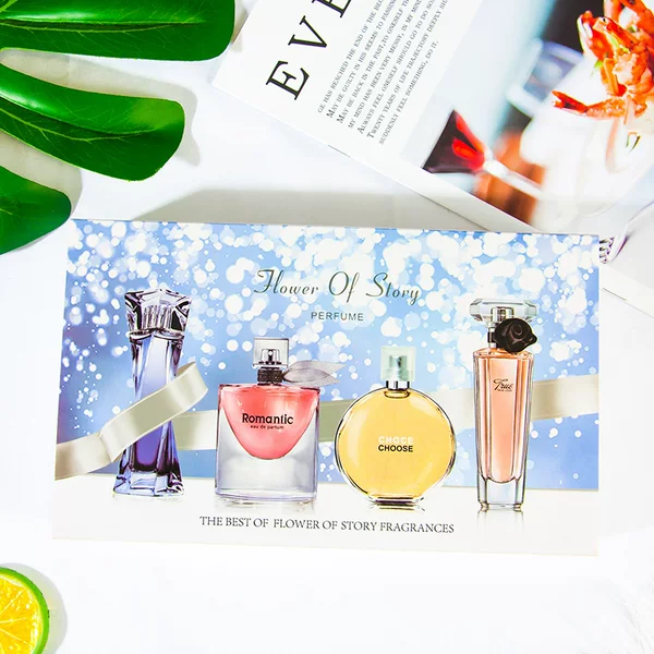 Flower Story Women's Perfume Lasting Fragrance Fresh Flower and Fruit Fragrance Classic Light Fragrance Gift Box suit Perfume Wholesale