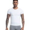 White, with short sleeve