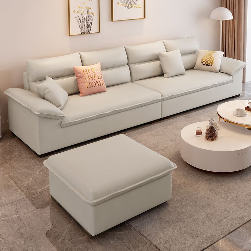 Sofá nórdico moderno y simple, pequeño hogar, tecnología de tela, muebles de sala de estar, algodón, lino, crema de viento, sofá de tela de látex