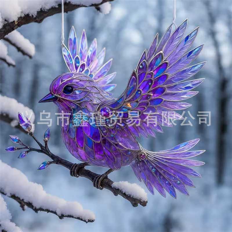 Ventas transfronterizas bonitas aves acrílicas sala de estar colgantes de patio de fiestas decoración colgantes regalos