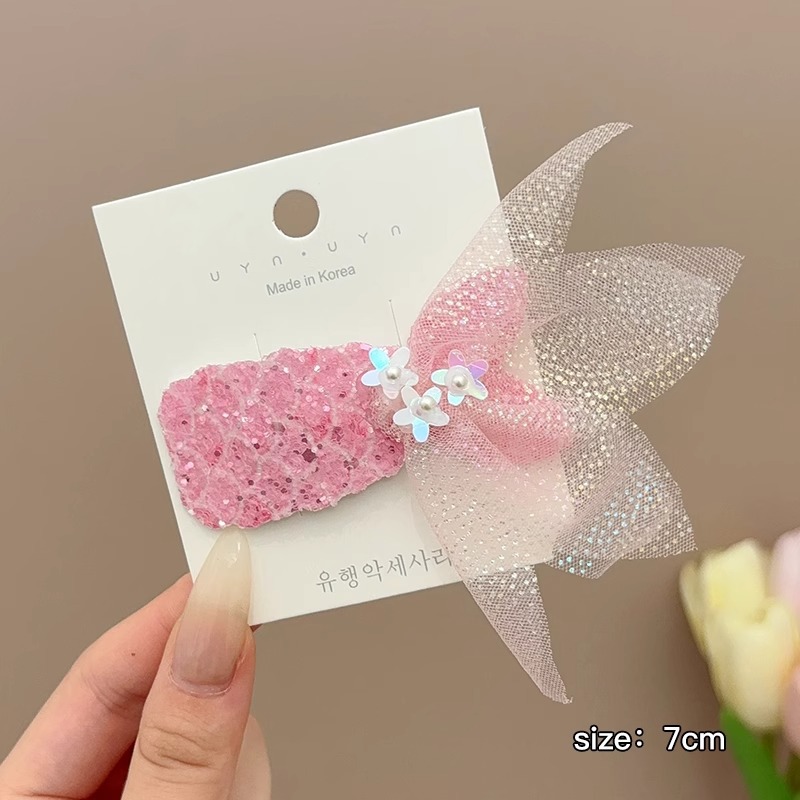 Clips de cabello de cola de sirena brillante para niños frente lateral frangeo clips de cabello rotos clips de cabello de princesa de niña