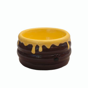 Gato de cerámica tazón para mascotas copa miel olla forma boca profunda gran capacidad antidetonante gato tazón de cerámica tazón de agua
