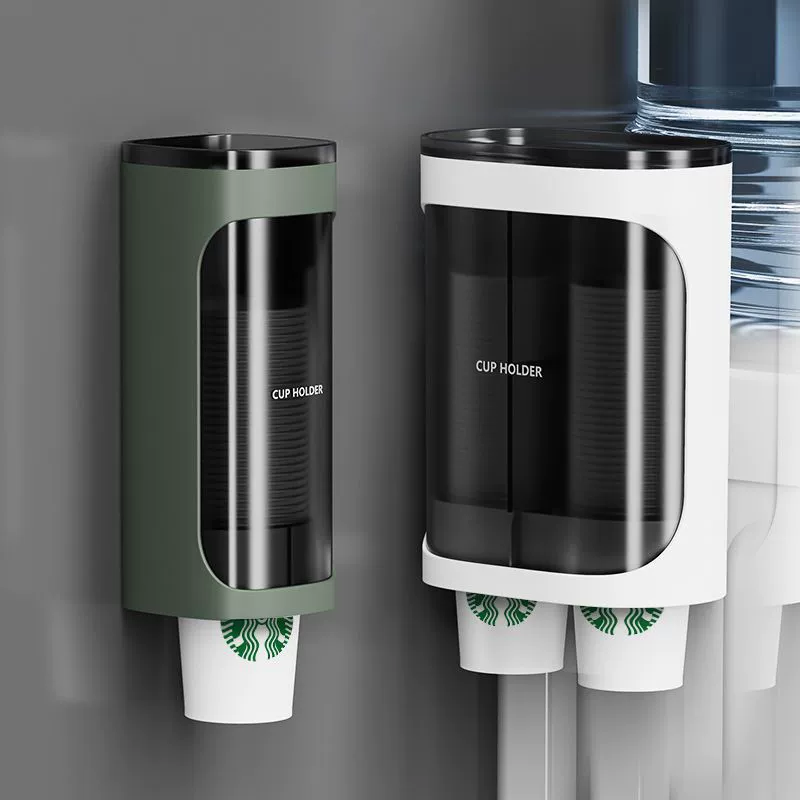 Настенный креативный одноразовый держатель для чашек для гостиной, автоматический держатель для бумажных стаканчиков, стеллаж для хранения, пластиковый держатель для чашек с водой