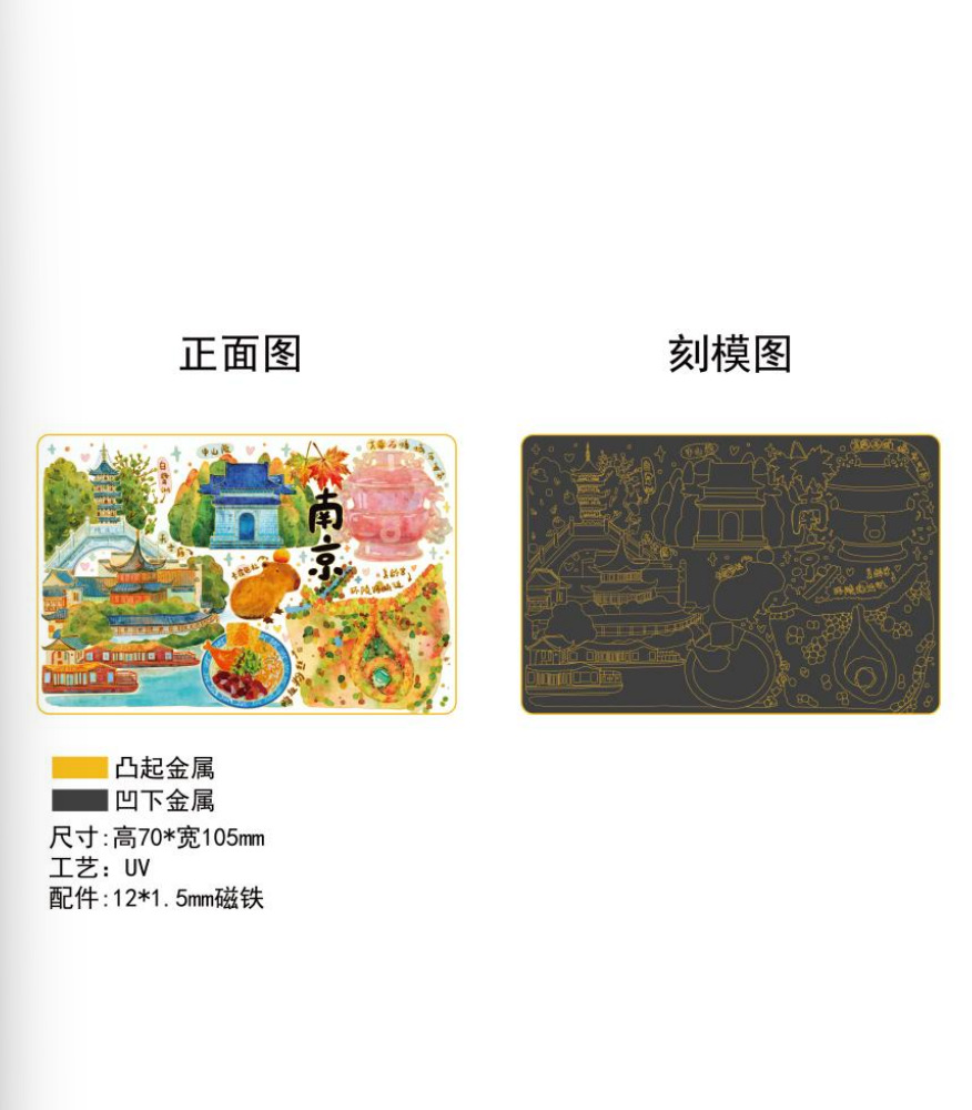 대형 난징 냉장고 자석 3