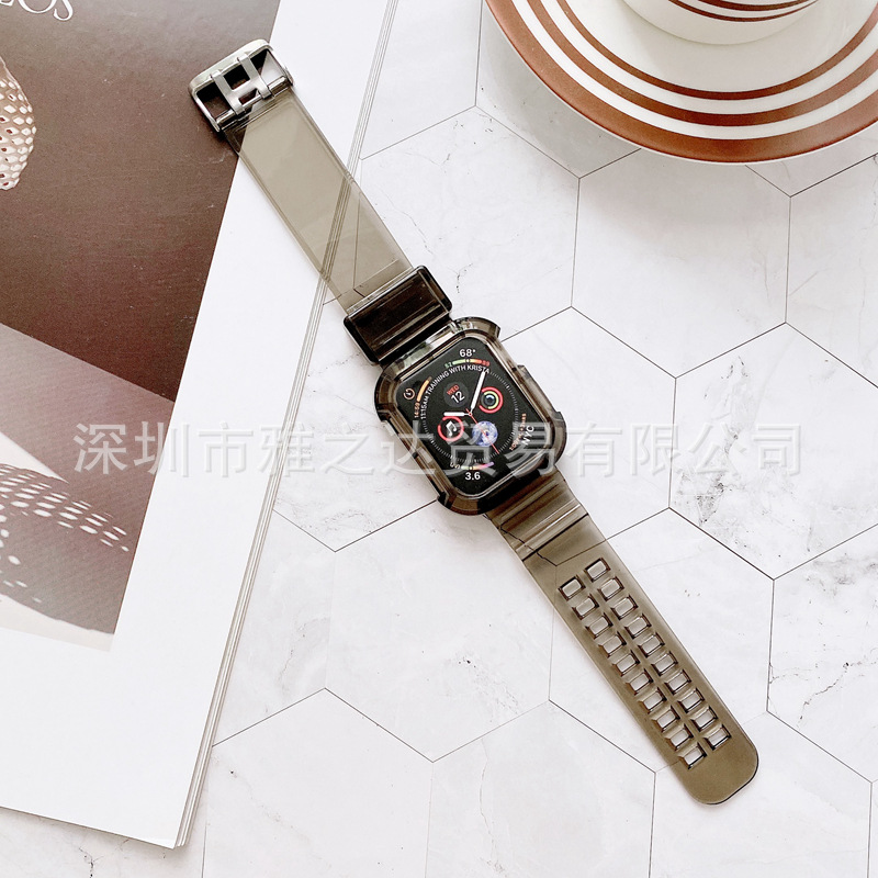 Apple, transparent watch strap, changeable silicone bracelet