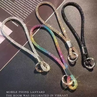 手机挂绳手腕满钻挂链高级感奢华水钻挂饰时尚挂件短款手机链吊绳