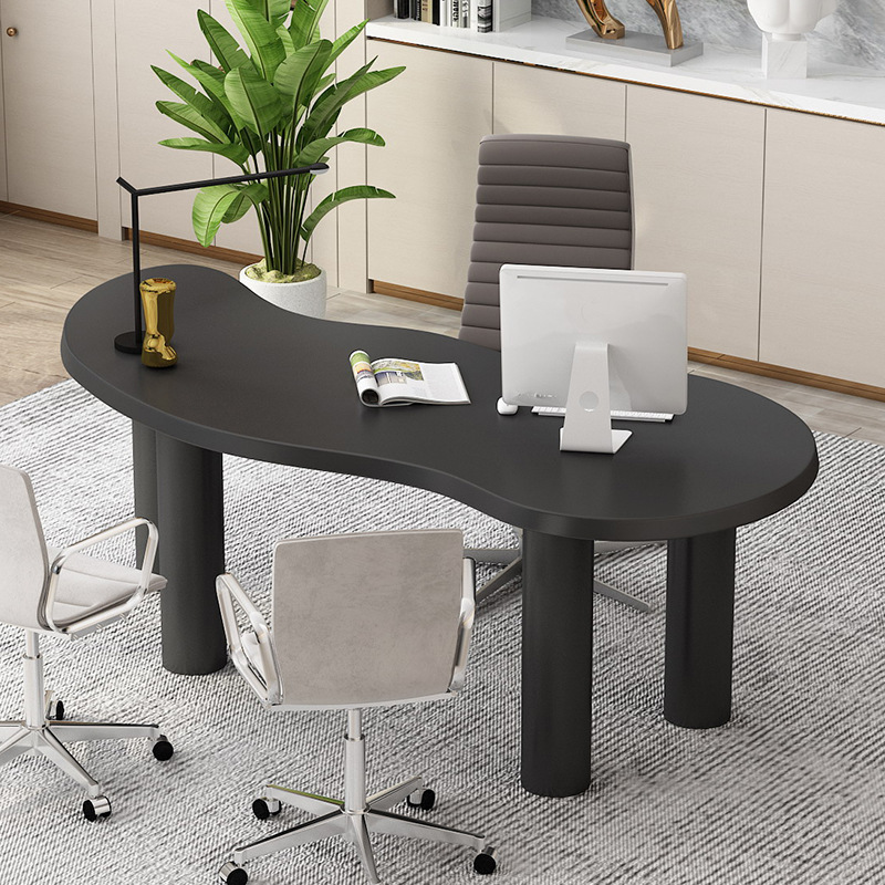 Solid Wood Desk Shaped Computer Desk Curved Desk Casual Modern Designer Desk Creative Irregular Dining Table Solid Wood Desk Shaped Computer Desk Curved Desk Casual Modern Designer Desk Creative Irregular Dining Table
