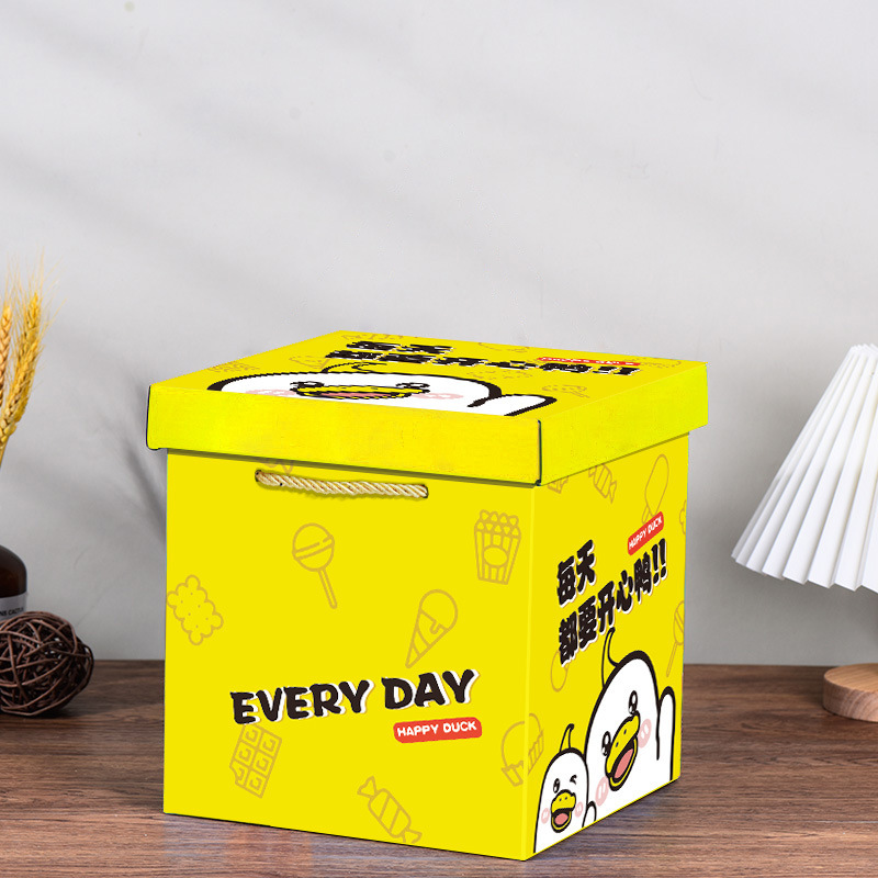 Caja de regalo de merienda caja de regalo de cumpleaños de Kindergarten cuadrado al por mayor