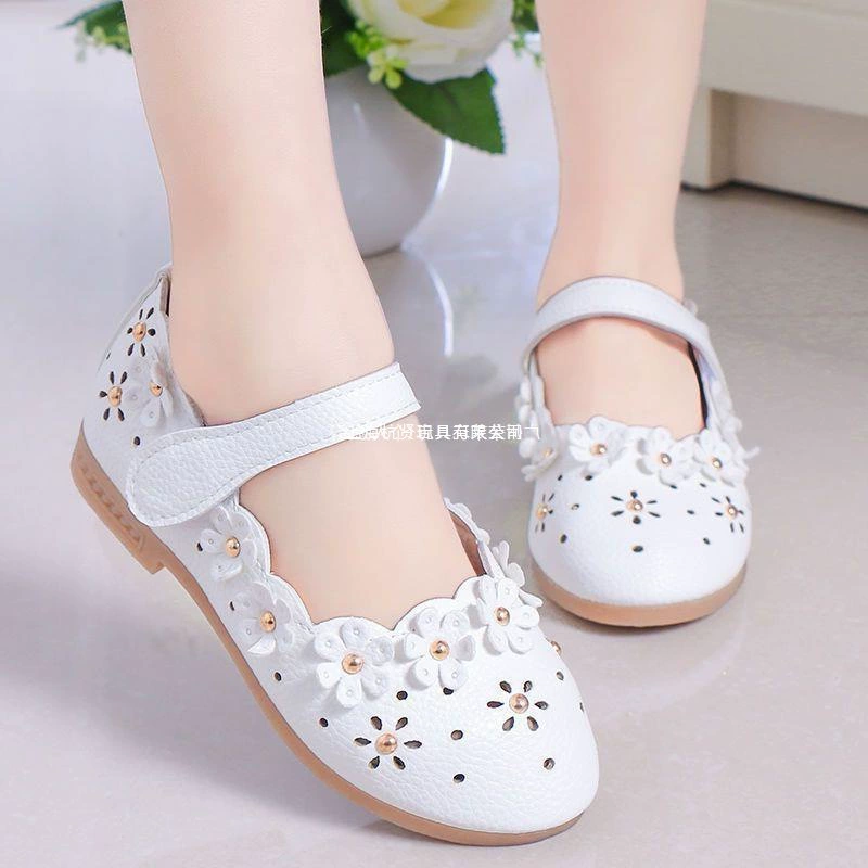 Детские летние босоножки для девочек, новые, принцессы, с перфорацией, нескользящие, для малышек.