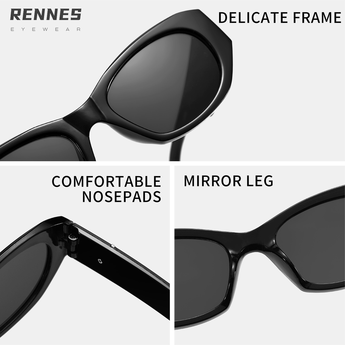 Alta calidad nuevo estilo europeo y americano retro pequeño marco y2g estilo contraste color moda todo-juego gafas de sol