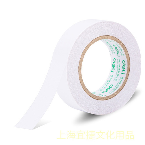 Deli double-sided tape high viscosity small roll core students with children's handmade transparent tissue tape double-sided tape wholesale