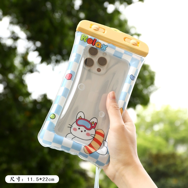 Waterproof bag for swimming, transparent strap