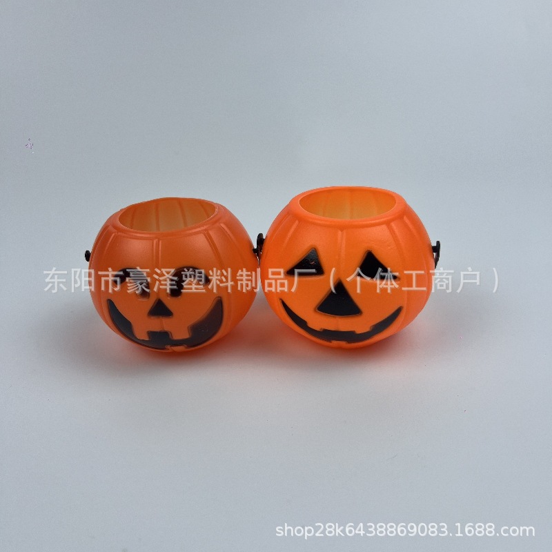 Nuevo cubo de calabaza de Halloween transfronterizo Lámpara de calabaza Lata de bruja Accesorios de disfraces de Halloween Fabricante de muebles de escritorio image 9