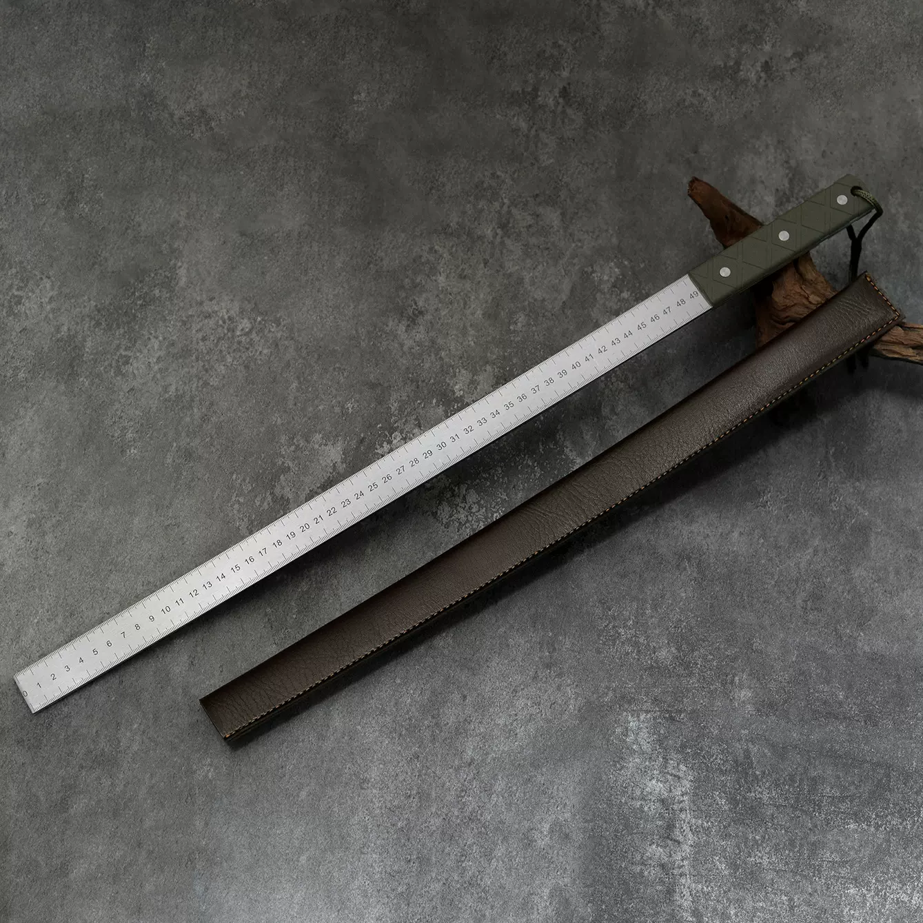 便携防身戒尺多功能车载高性能淬火工具测量尺钢尺带手柄防身尺