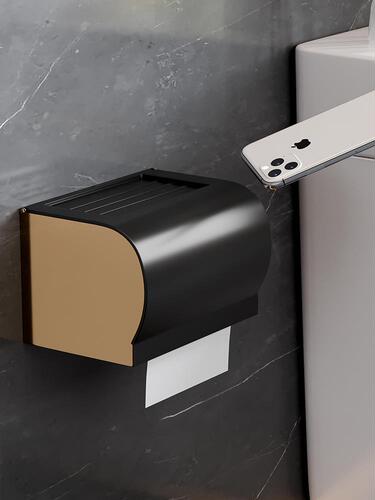 Bathroom tissue box bathroom waterproof paper box punch-free toilet paper box wall-mounted toilet wall-mounted roll paper shelf