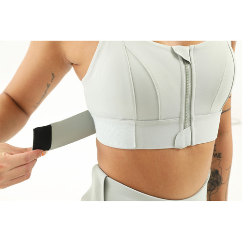 Shefit Velcro freely adjustable sports bra large size zipper vest style fitness high-strength shock-proof underwear