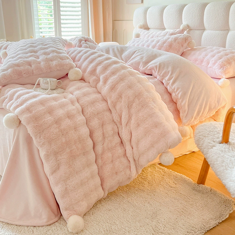 Keep warm coral double-sided set, 4 piece set, 2023 collection