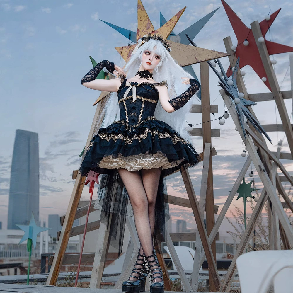 Оригинальное летнее платье Zhijinyuan Lolita [Floating Light Dream] в стиле балетного короткого JSK-платья для собак, сладкое и элегантное.