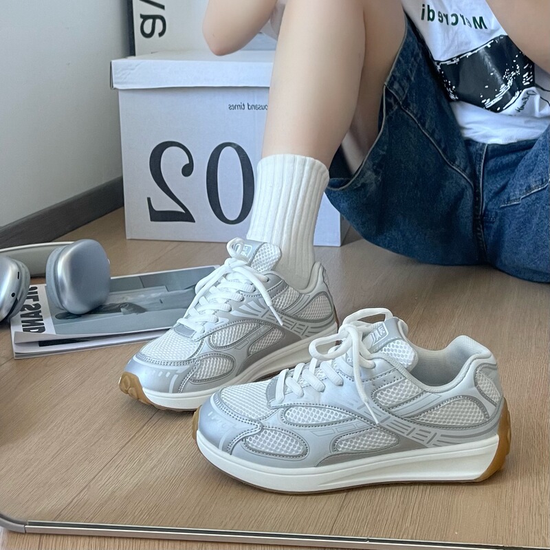 Harajuku ulzzang Summer Thick-soled Mesh Dad Shoes Breathable Lightweight sneaker Street Photoshoot Retro Casual Shoes Trendy Harajuku ulzzang Summer Thick-soled Mesh Dad Shoes Breathable Lightweight sneaker Street Photoshoot Retro Casual Shoes Trendy