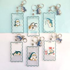 貓咪MOFUSAND鯊魚貓透明證件套學生卡地鐵卡門禁卡防丟鑰匙扣卡套