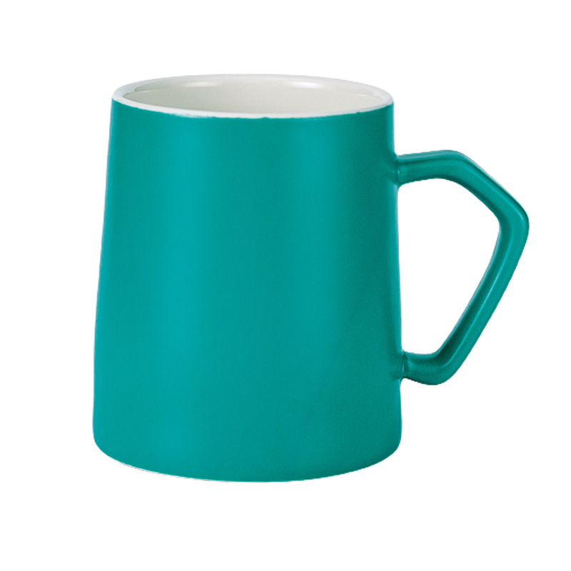 Transfronterizo de Amazon taza blanca taza de alto aspecto creativo Oficina taza de café pareja taza de agua Taza de cerámica