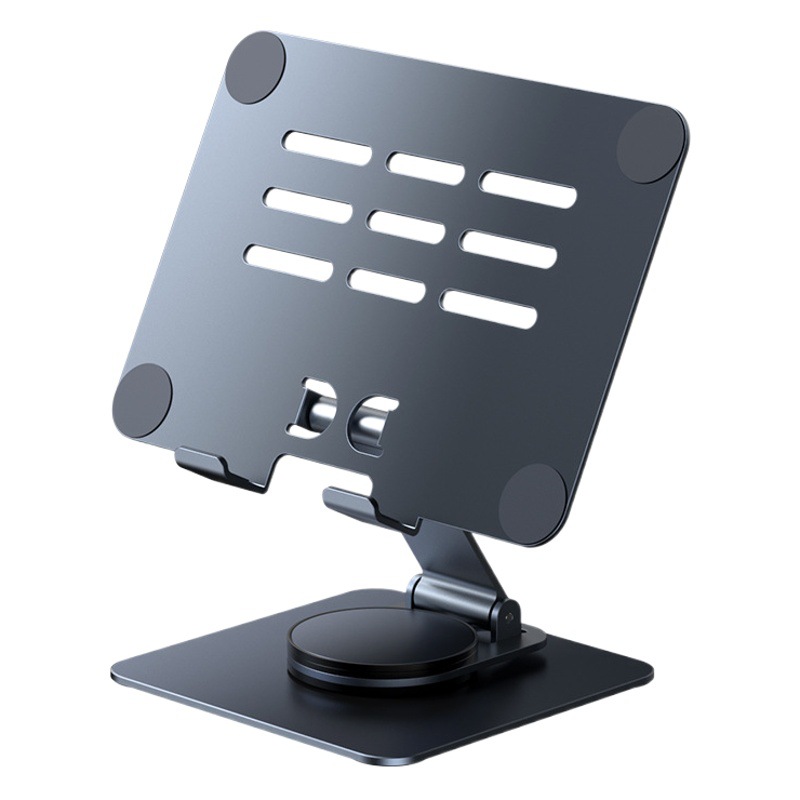 Todo de metal soporte plano plegable de escritorio IPD piso acrílico soporte 360 ° placa de soporte giratorio multifuncional