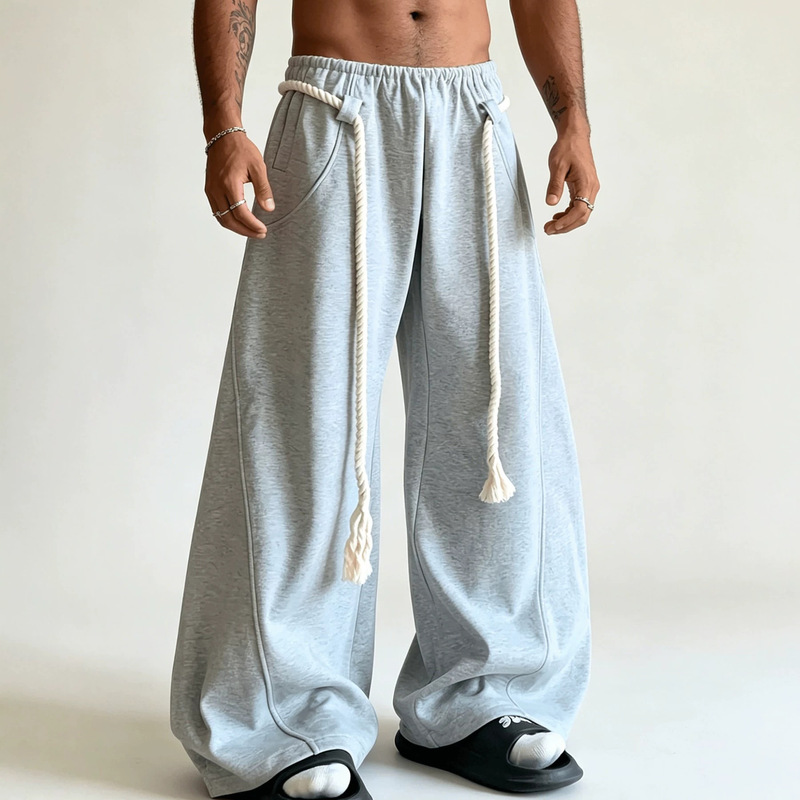 Independent Station 2026 Men's Summer American Style Simple Commuting Sports Pants Quick-Dry Versatile Jogging Drawstring Casual Pants Independent Station 2026 Men's Summer American Style Simple Commuting Sports Pants Quick-Dry Versatile Jogging Drawstring Casual Pants