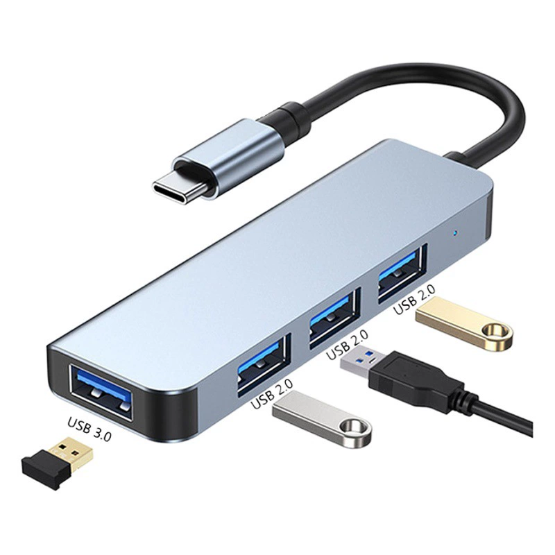 Портативная док-станция Type-C для ноутбуков, моноблок, с HD-экраном, проекцией и USB-удлинителем