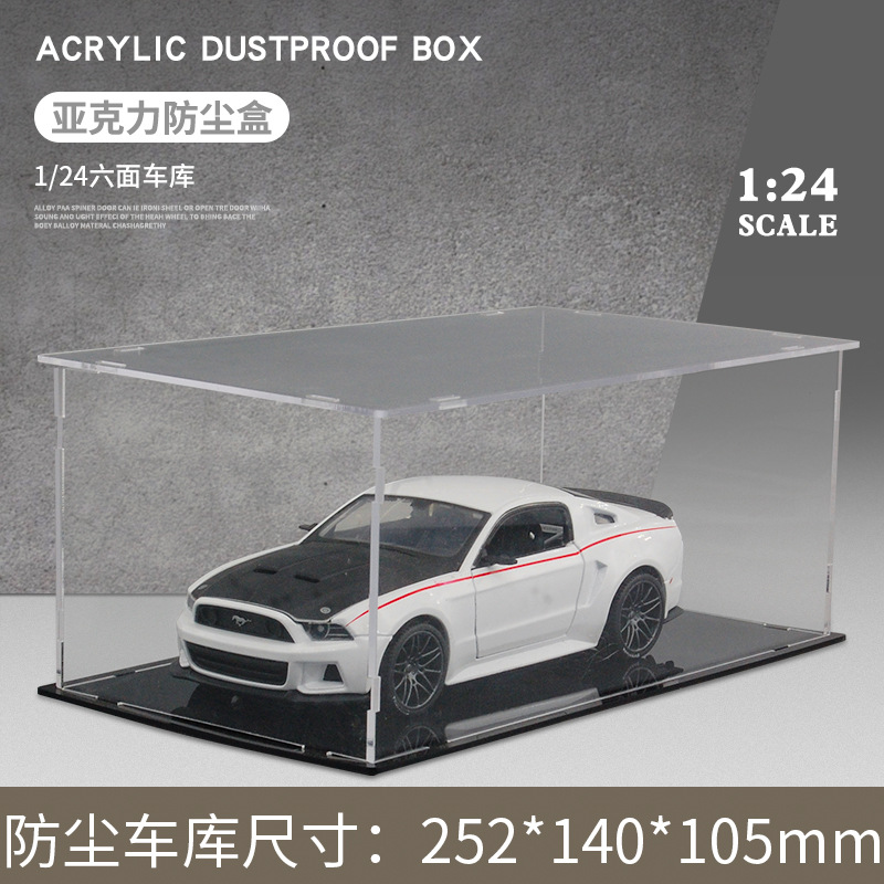 Caja de polvo de modelo de automóvil transfronterizo, modelo de motocicleta, colección transparente, espacio de estacionamiento, colección de garaje, decoración de modelo de automóvil