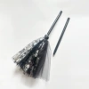 Silver Skull Black Broom - Flat Head