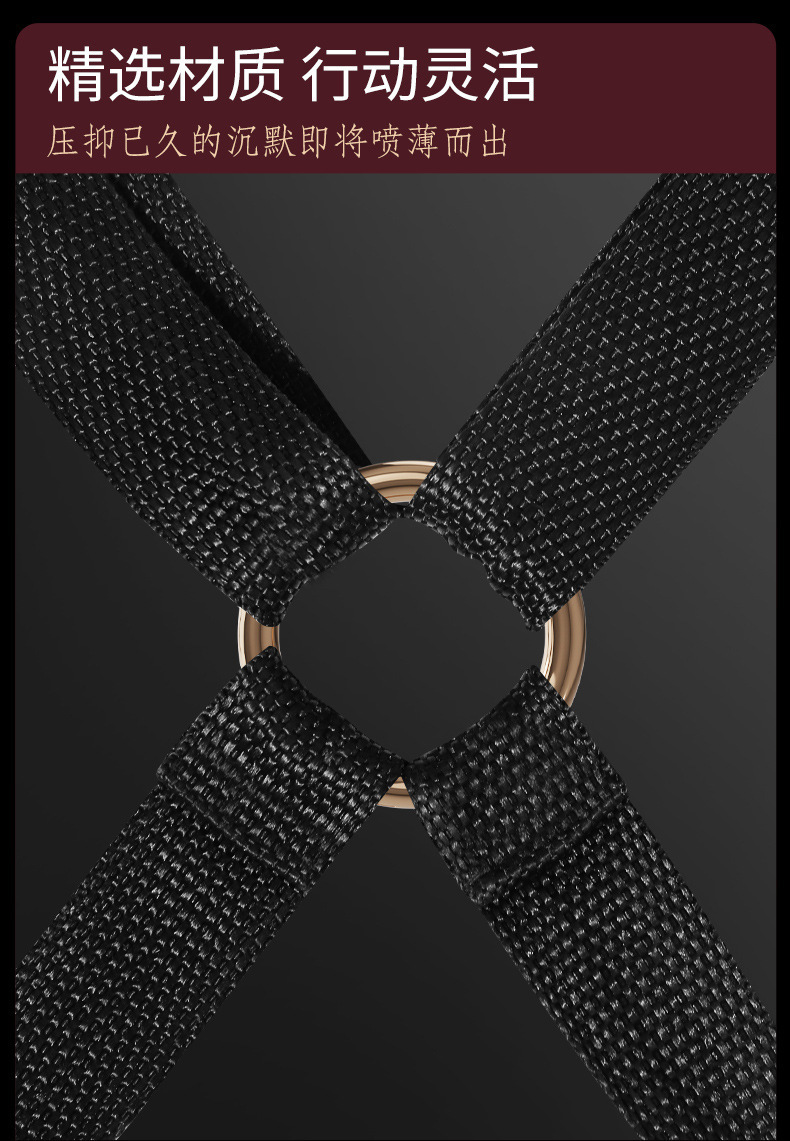 Nipple Clamps and Handcuffs Set in Black Nylon for Adult Couples — detail image 16