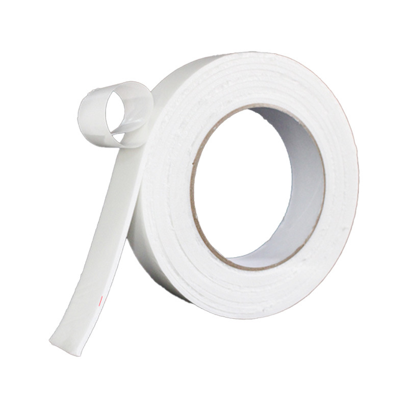 Cinta de esponja de doble cara de impresión de 3mm engrosada, cinta de espuma de espuma fija de pared de PE de alta viscosidad blanca fuerte