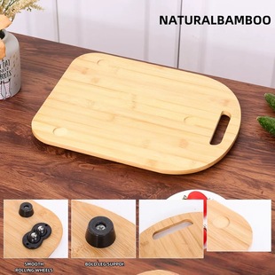 Manufacturer Supplies Kitchen Mobile Glide Board Coffee Machine Tea Room Table Fabric Cooking Machine Base Bread Machine Solid Wood Tray