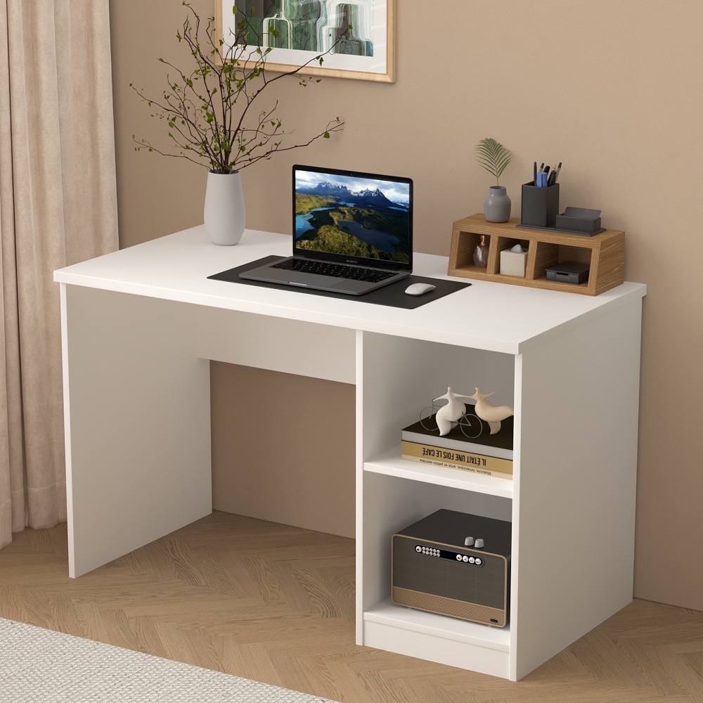 Mesa de escritorio transfronterizo para una sola persona, escritorio de computadora, escritorio de escritorio ecológico simple, escritorio de escritorio con estante, escritorio de personal image 1