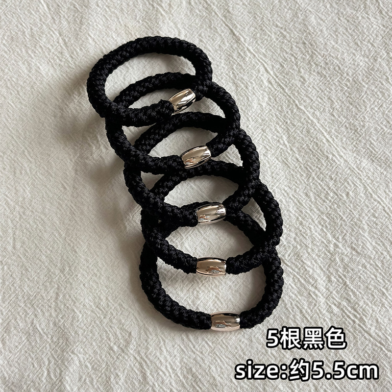 2025年新款欧美简约高马尾头绳高弹力耐用橡皮筋发圈扎丸子头发绳|undefined