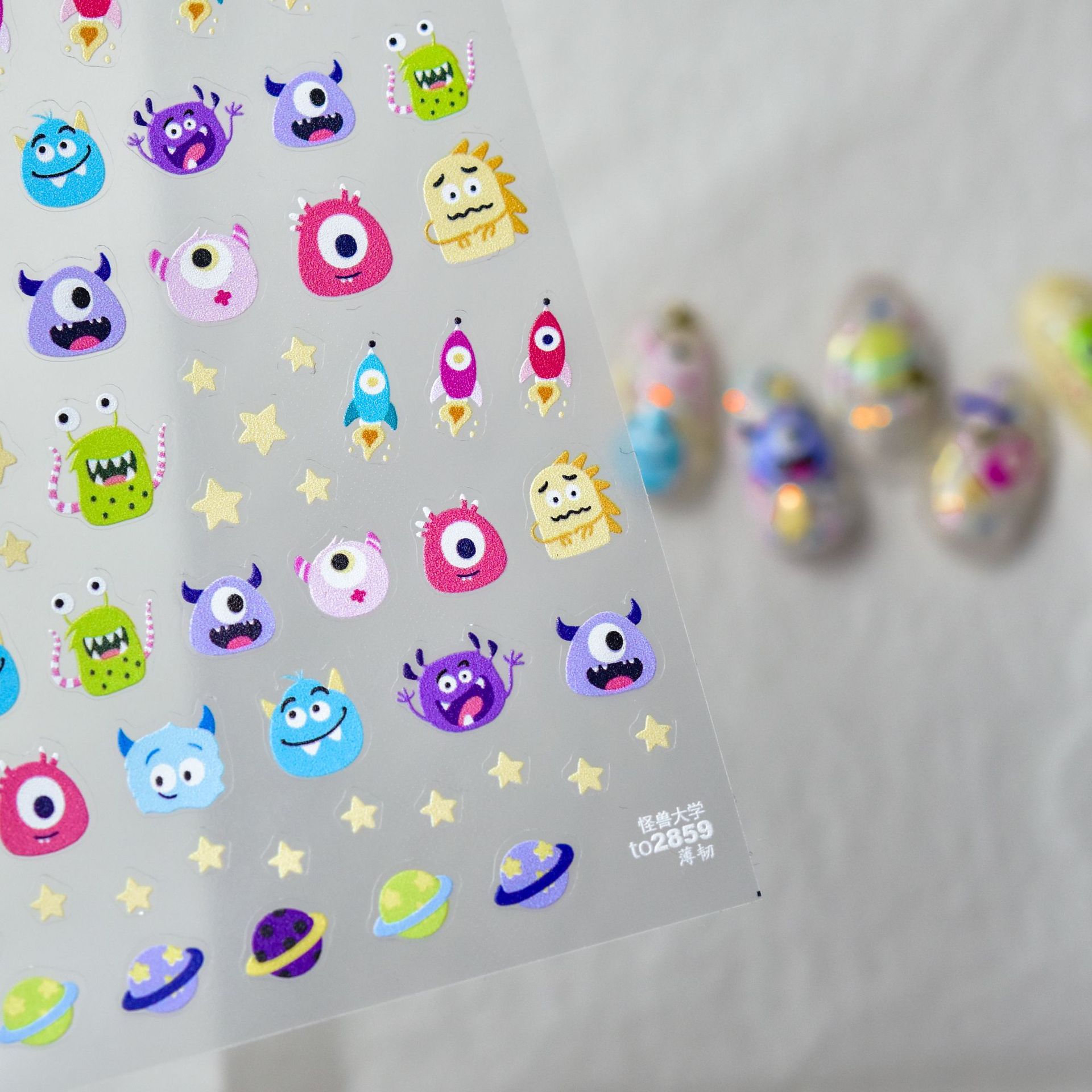 10g Weight Nail Patches Nail Supplies 1 Piece Quantity Plastic Material Cartoon Pattern Cartoon Style Style Cartoon Style Cartoon Plastic Nail Patches 1 Piece 5