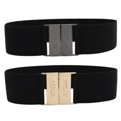 Trendy Retro Snapback Elastic Band Waist Belt for Women, Outwear Dress Coat, Wide Waist Cincher Decor