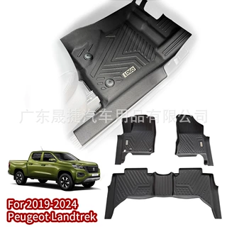 适用于2019-2024年标致Landtrek汽车脚垫高品质皮卡地板垫全新TPE