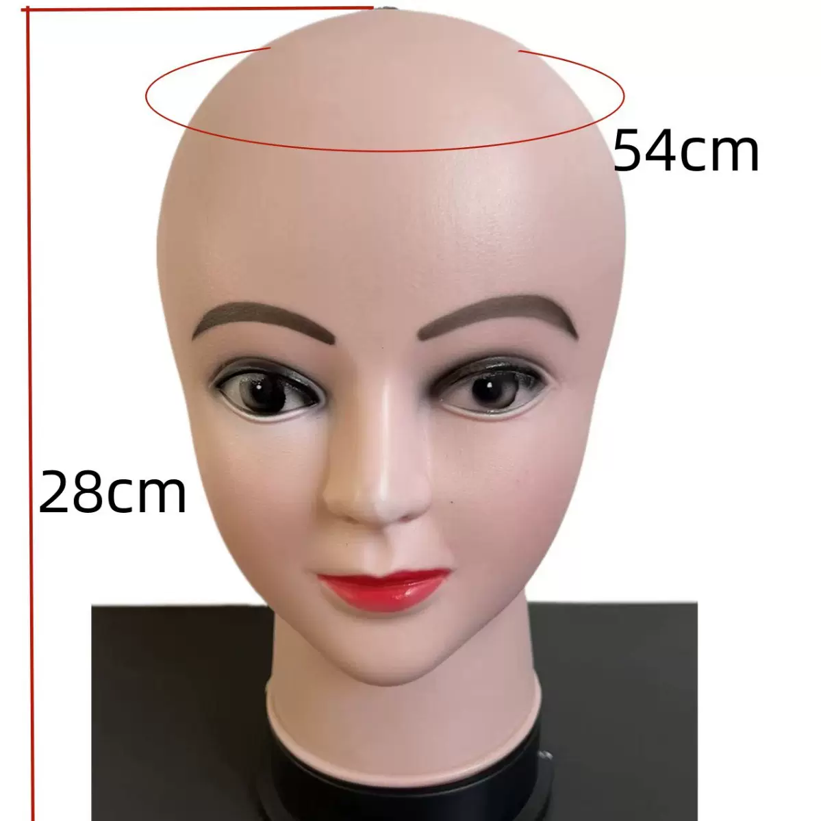 源头工厂女模特头模假发帽子饰品商超展示硬质模特头商超道具造型