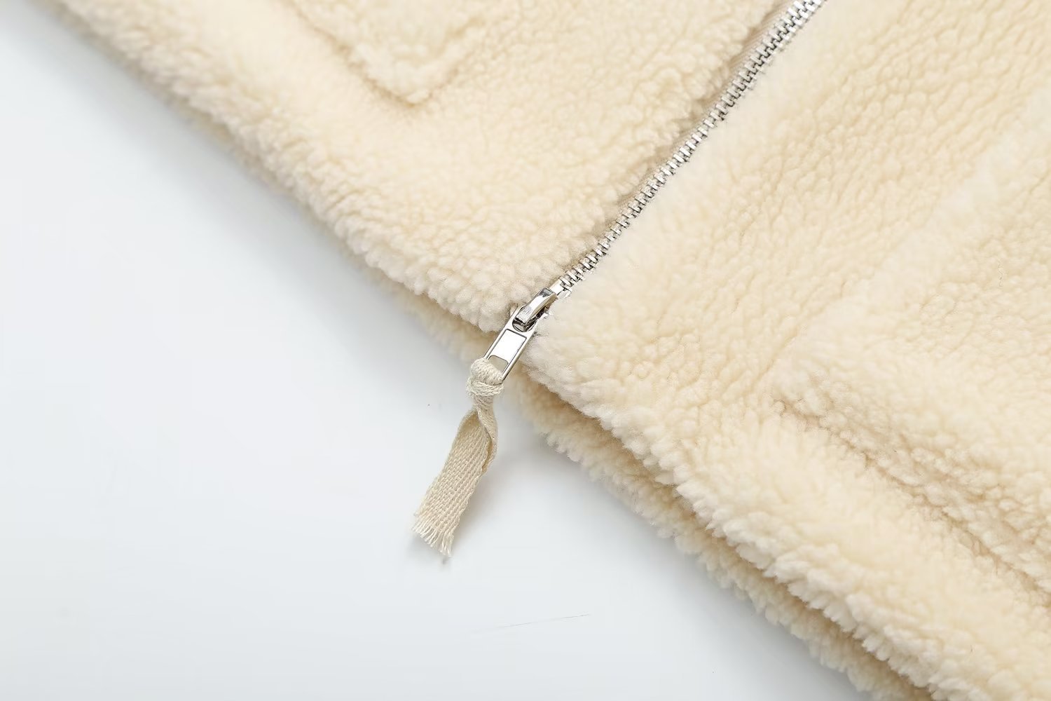 Frauen Kleidung herbst und winter neue frauen kleidung einfarbig faul stil lamm wolle hohe kragen wolle mantel M6257_voghion.com