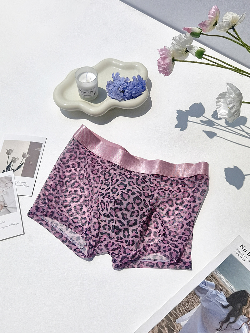 25413-남성 레드 레오파드 프린트