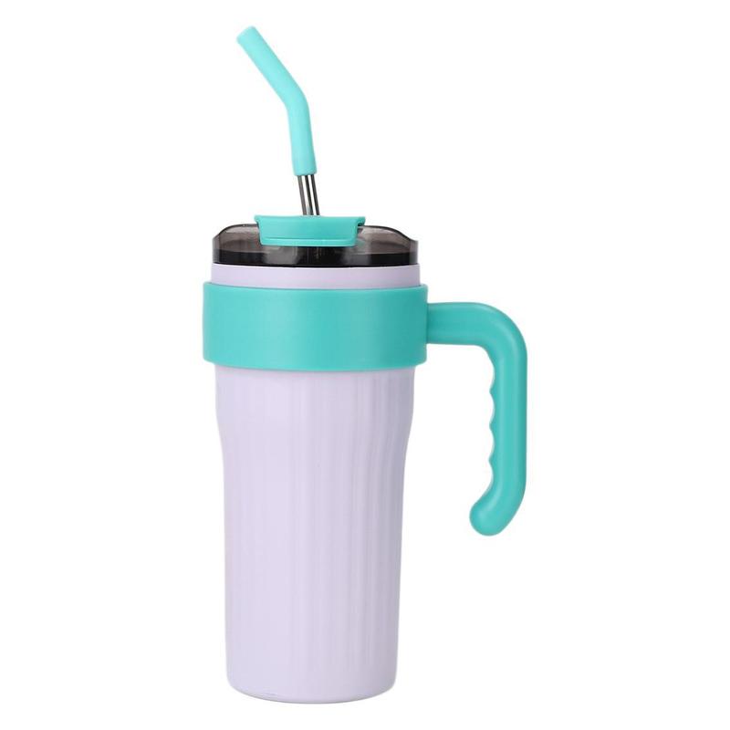 新しいハンドルコーヒーカップ高颜値316ステンレス保温カップ屋外スポーツ氷覇カップ携帯ストローカップ|undefined