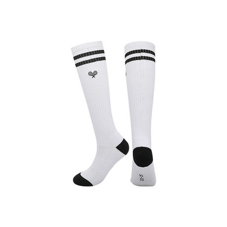 Tennis Socks, Professional Pressure Calf Sports Socks, Non-Slip Hiking and Cycling Socks, Running Outdoor Mountaineering Long Socks for Women